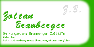 zoltan bramberger business card